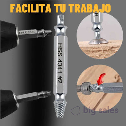 Brocas Extractoras de Tornillos de 5 Piezas