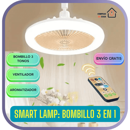 Bombillo Ventilador de Techo  3 en 1 - SMART LAMP