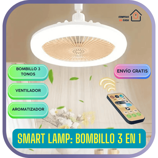 Bombillo Ventilador de Techo  3 en 1 - SMART LAMP