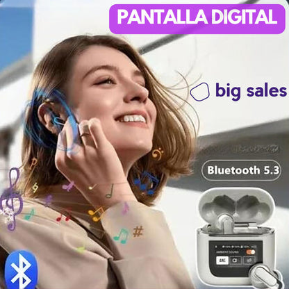 Audífonos Bluetooth Con Pantalla Digital