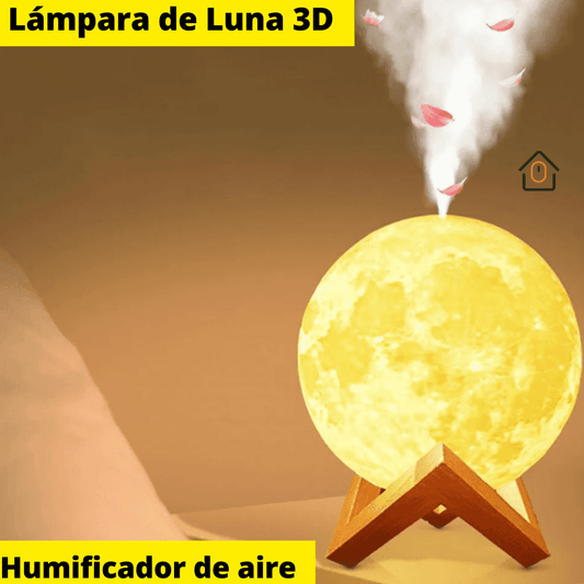 3D Lámpara de Luna Humidificador Purificador de Aire